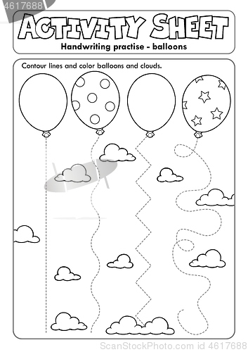 Image of Activity sheet handwriting practise topic 1