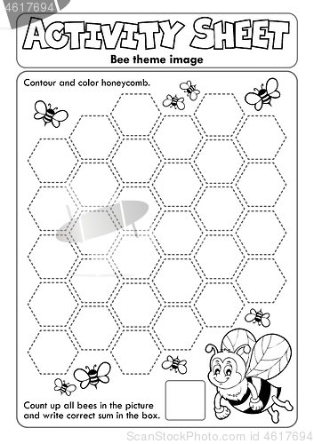 Image of Activity sheet bee theme 2