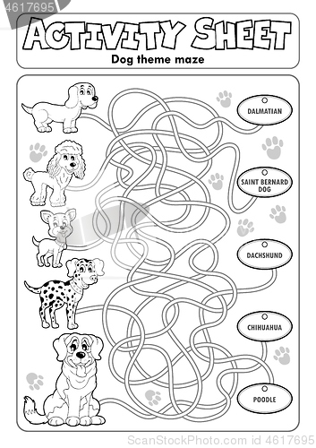 Image of Activity sheet dog theme 1