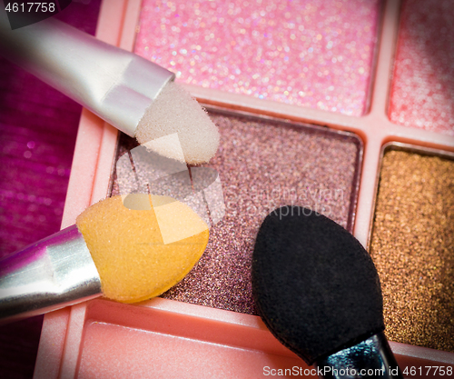 Image of Eye Shadow Brushes Means Make Up And Eyes 