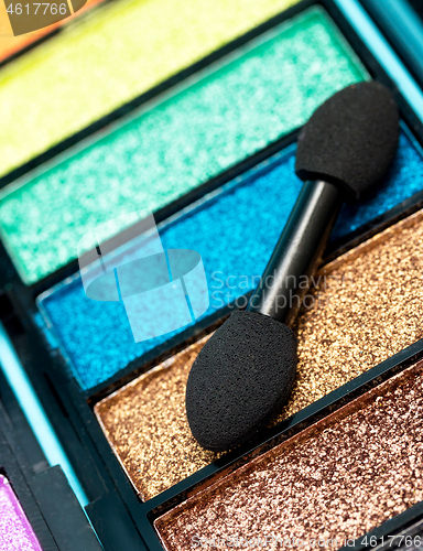 Image of Eye Shadow Makeup Represents Soft Brush And Cosmetology 