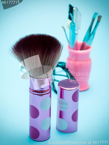 Image of Makeup Foundation Brush Indicates Beauty Product And Applicator 