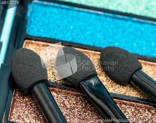 Image of Makeup Brush Indicates Eye Shadow And Cosmetology 