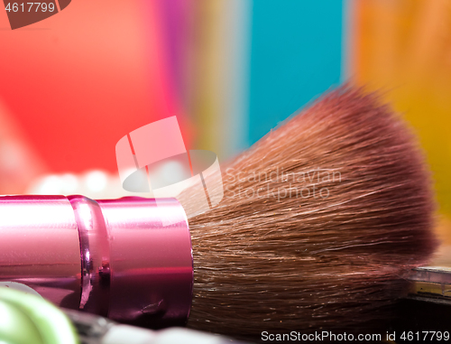 Image of Foundation Makeup Brush Means Make-Ups Applicator And Makeups 