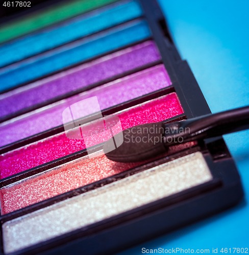 Image of Eye Shadow Makeup Means Soft Brush And Eyes 