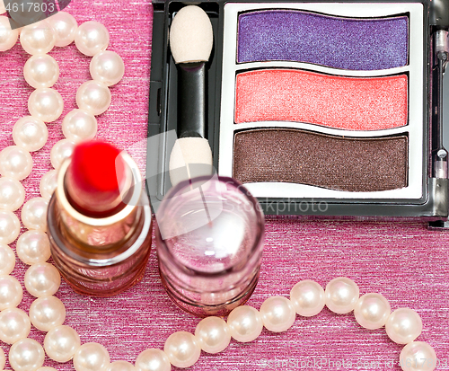 Image of Cosmetics Makeup Represents Beauty Products And Cosmetology 