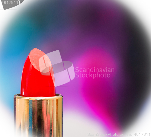 Image of Makeup Cosmetics Indicates Lip Stick And Face 