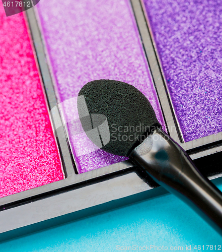 Image of Eye Shadow Brush Represents Make Up And Cosmetology 