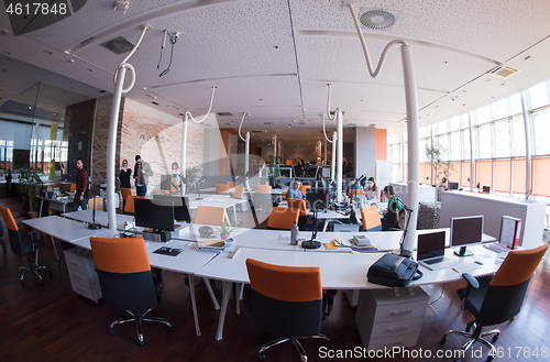 Image of busy coworking office space