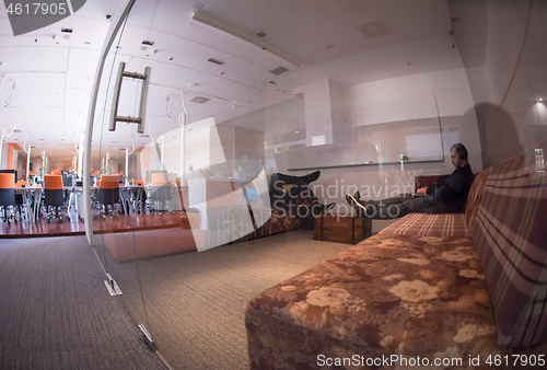 Image of busy coworking office space