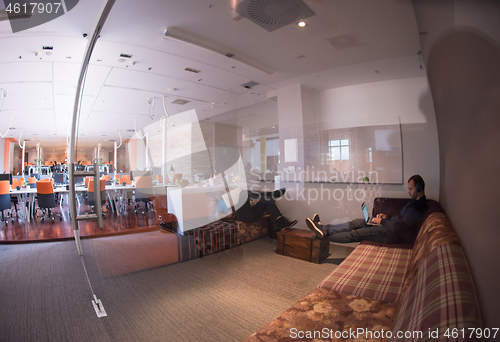 Image of busy coworking office space