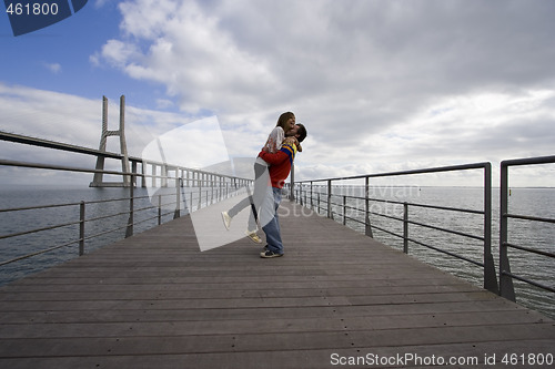 Image of Young couple outdoor