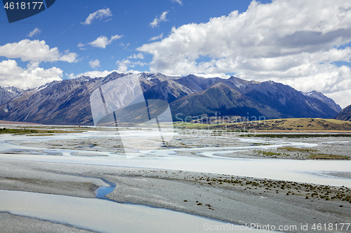 Image of Mountain Alps scenery in south New Zealand