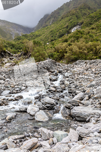 Image of Riverbed of the Franz Josef Glacier, New Zealand