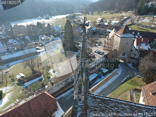 Image of aerial view over Bebenhausen Monastery Germany