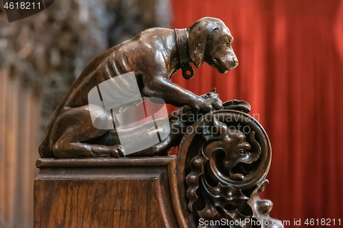 Image of detail inside Saint Theobald\'s Church, Thann