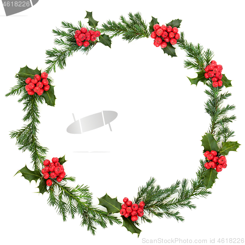 Image of Holly and Juniper Wreath