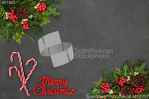 Image of Merry Christmas Background Border 