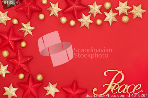 Image of Christmas Peace and Star Background