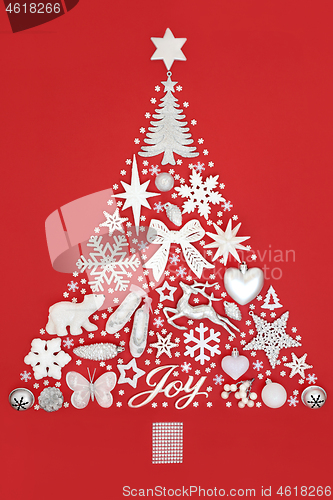 Image of Abstract Christmas Tree with Decorations