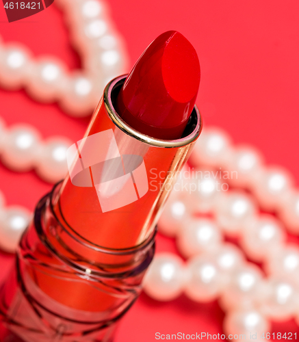 Image of Red Lipstick Means Make Ups And Glamour 