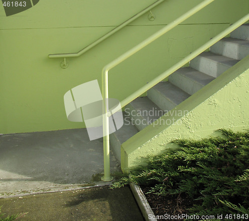 Image of green staircase