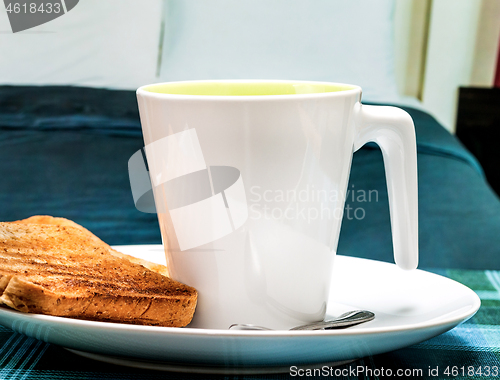 Image of Coffee And Toast Represents Meal Time And Beverages 