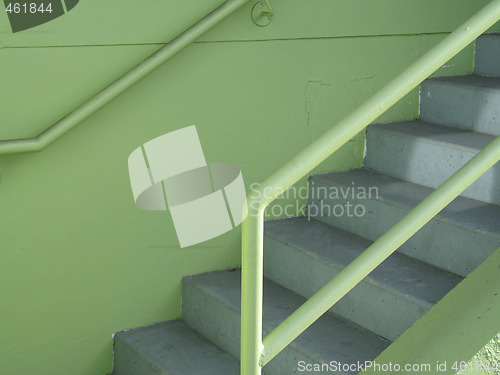 Image of green staircase