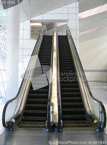 Image of black escalator
