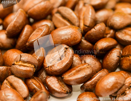 Image of Roasted Coffee Beans Represents Hot Drink And Brown 