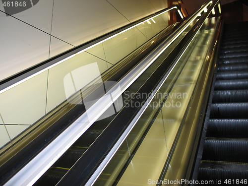 Image of black escalator