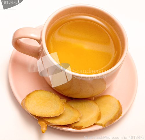 Image of Ginger Tea Cup Indicates Spices Organic And Drinks 