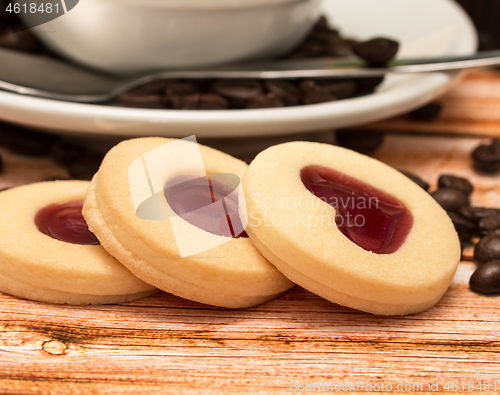Image of Heart Cookie Coffee Means Biscuit Cracker And Crackers 