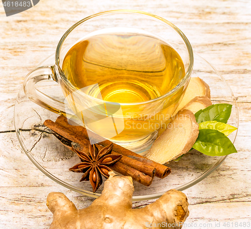 Image of Spiced Ginger Tea Represents Star Anise And Beverages 