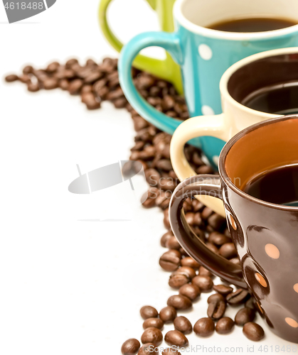 Image of Fresh Coffee Beans Indicates Hot Drink And Copy-Space 