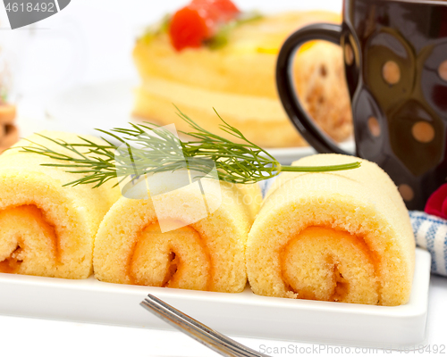 Image of Delicious Coffee Cake Indicates Break Coffees And Drink 