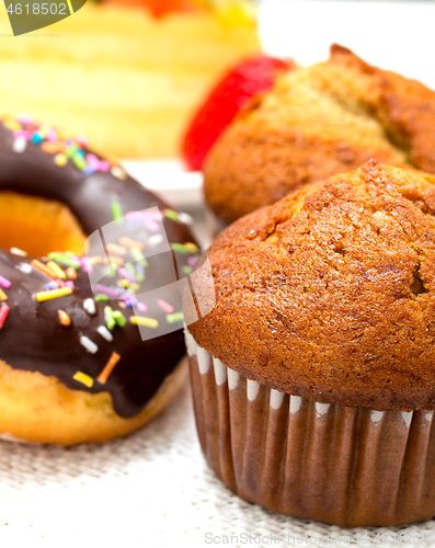 Image of Tasty Cakes Represents Baked Cupcake And Dessert 