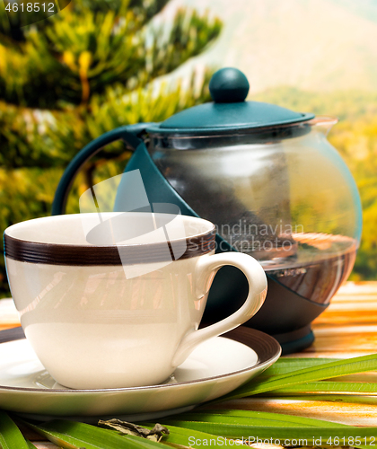 Image of Refreshing Outdoor Tea Represents Drink Refreshed And Teas 