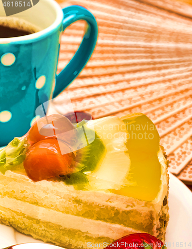 Image of Soft Strawberry Cake Indicates Tasty Gourmet And Gateau 