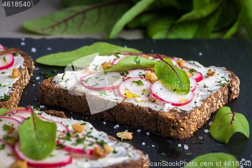 Image of Delicious vegetarian sandwiches