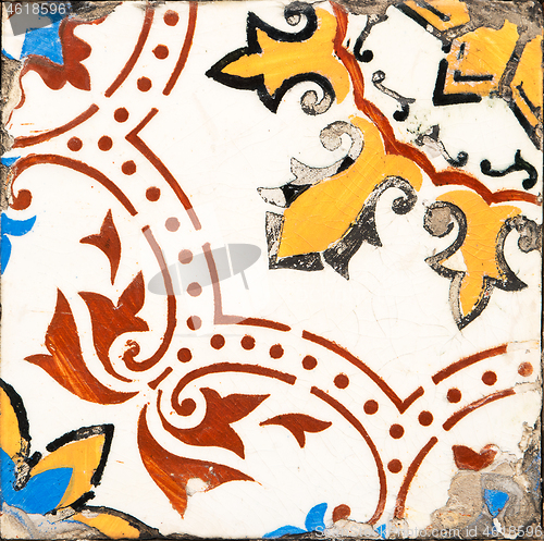 Image of Traditional Portuguese glazed tiles