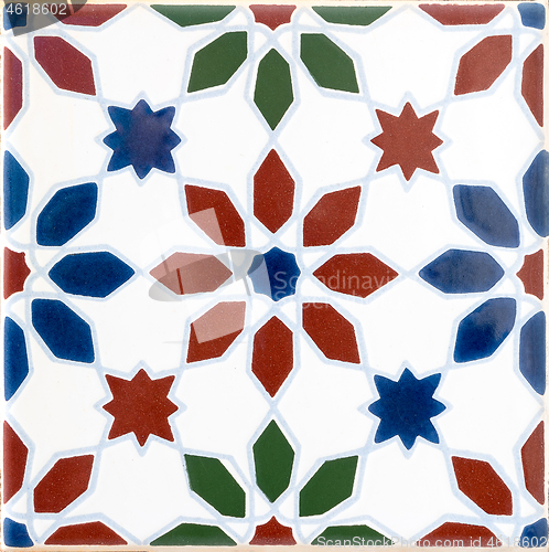 Image of Traditional Portuguese glazed tiles