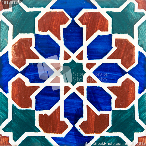 Image of Traditional Portuguese glazed tiles