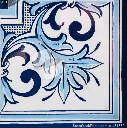 Image of Traditional Portuguese glazed tiles