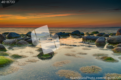 Image of Colorful sunset over Baltic sea