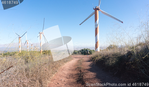Image of Wind turbines on Golan Heights of Israel