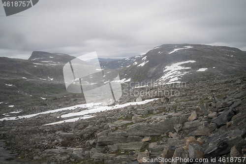 Image of Dramatic mountain landscape in Scandinavia