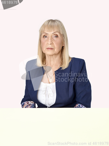 Image of Senior woman thinking about her sad life.