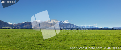 Image of Mount Taylor and Mount Hutt scenery in south New Zealand