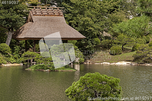 Image of Beautiful japanese traditional park in summer time